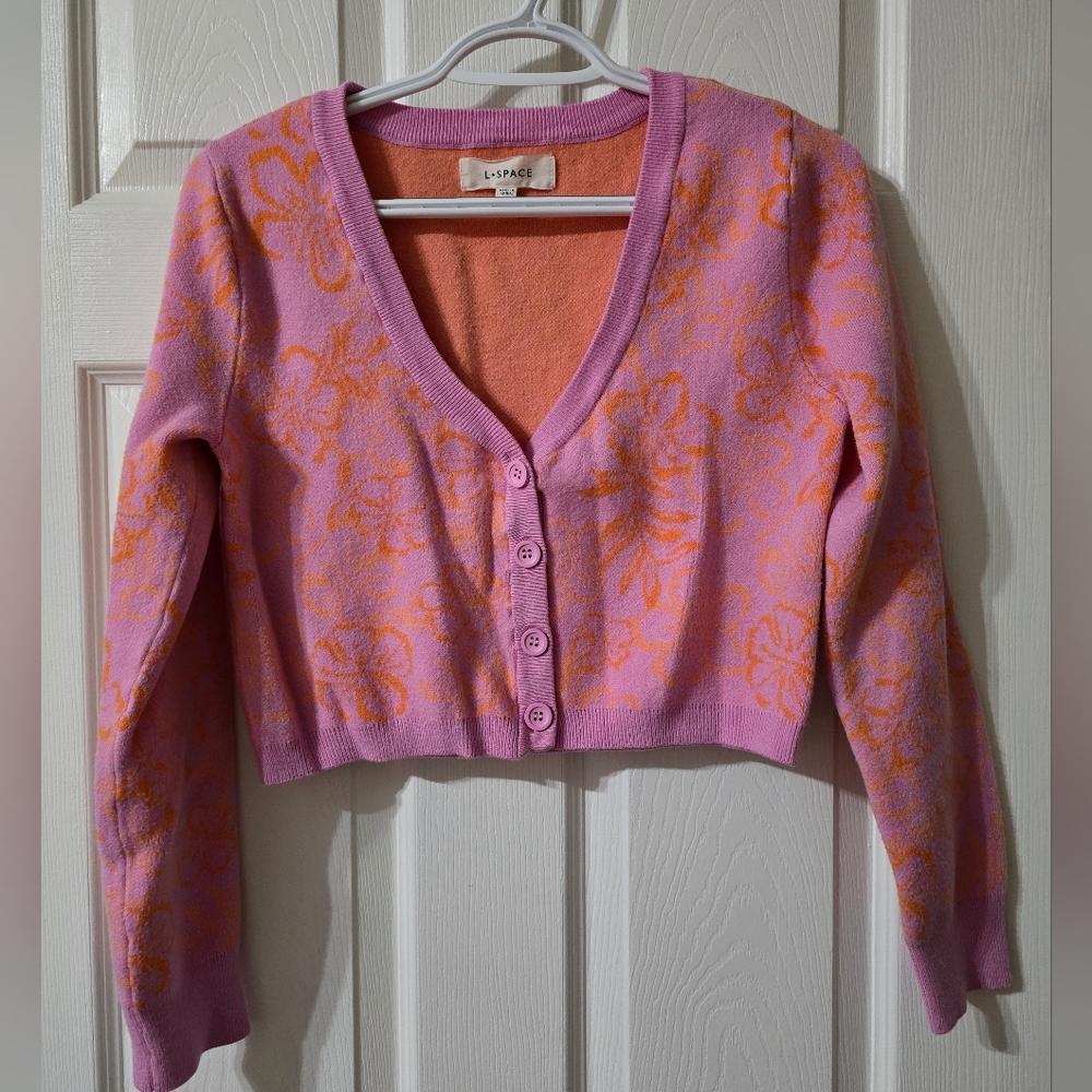 L*Space Spring Fling Dress & Cardigan Sweater Matching Set, Jacquard Knit, XS/S. - Picture 14 of 16